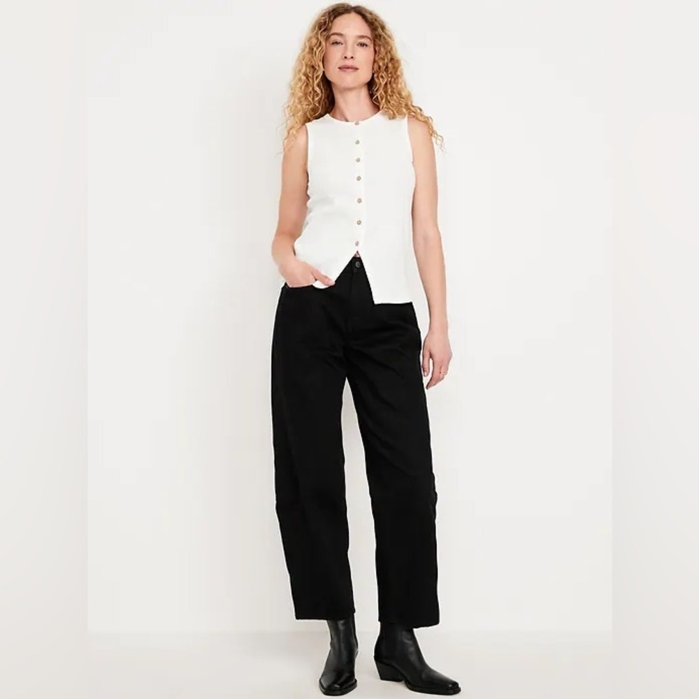 High-Waisted Barrel Ankle Jeans *Tall